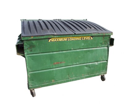 Recycling bins and signage for business waste separation